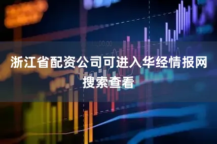 浙江省配资公司可进入华经情报网搜索查看